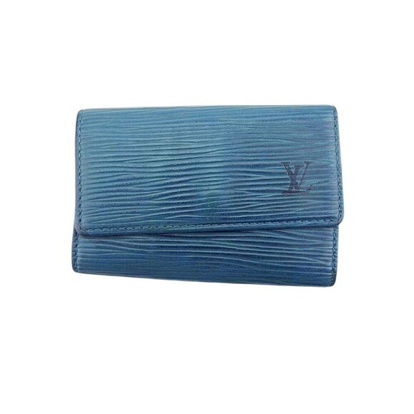 LOUIS VUITTON key case Epo Blue USED - Picture 1 of 12